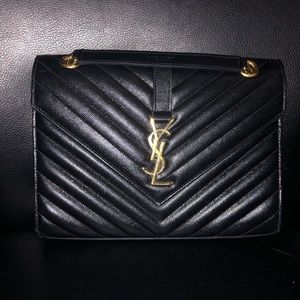 Saint Laurent medium envelope monogram matelasse